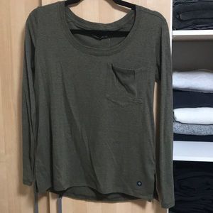 Army Green Long Sleeve Top